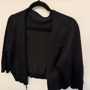 Black Cropped Cardigan